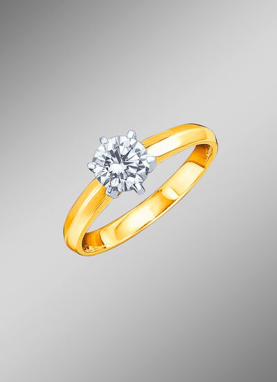 Damesring met loepzuivere briljant 