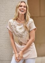 shirt met overlappende schouders 