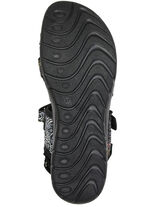 Gemini trekkingsandalen met kleurrijk bloemenreliëf ZWART