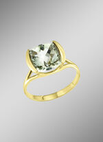 Tijdloze elegantie: damesring met echte groene amethist 