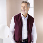 Vest met volledige ritssluiting in 4 kleuren BORDEAUX