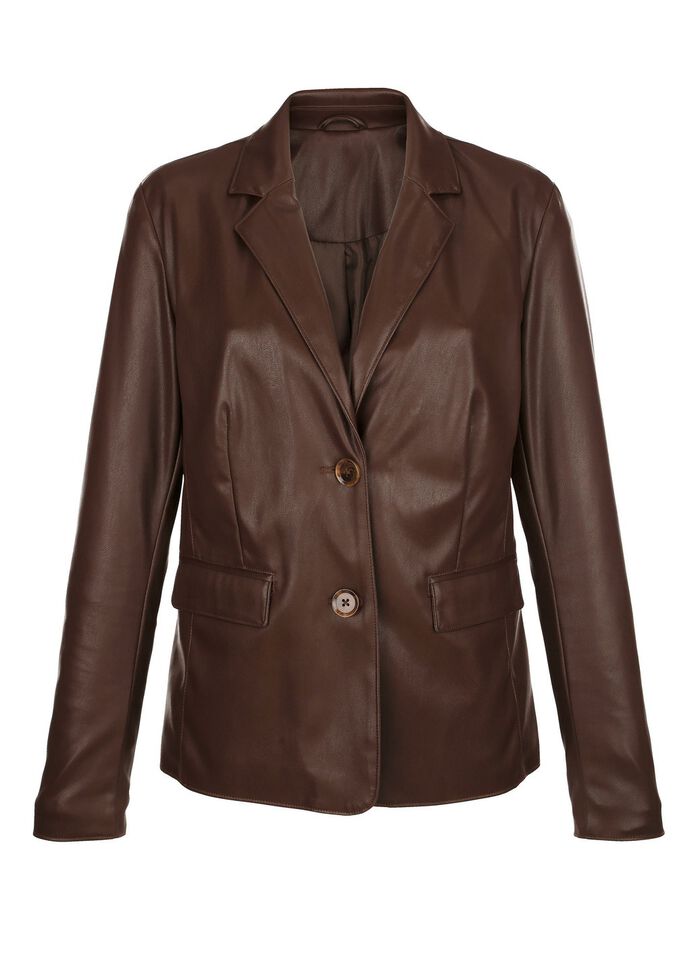 Blazer van imitatie nappaleer 