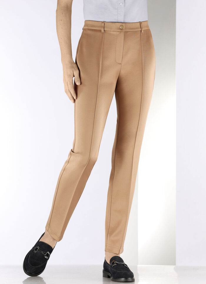 Elegante glinsterende broek KAMEEL