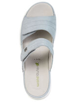 Waldläufer, comfortabele damesmuiltjes, breedte H, met uitneembaar voetbed BLEU