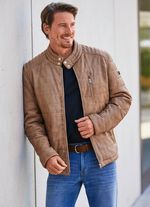 Kort leren jack van &ldquo;Cabrini&rdquo; in 2 kleuren 