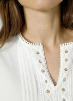 Slip-on blouse met ruches 