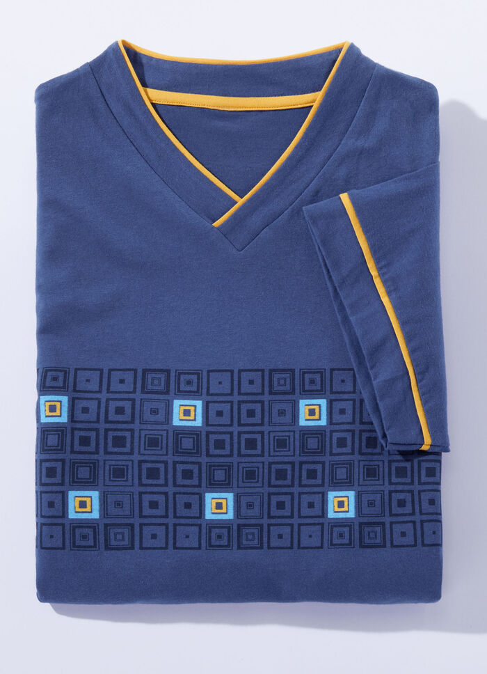 Duopack nachthemden met V-hals en zijsplitten 