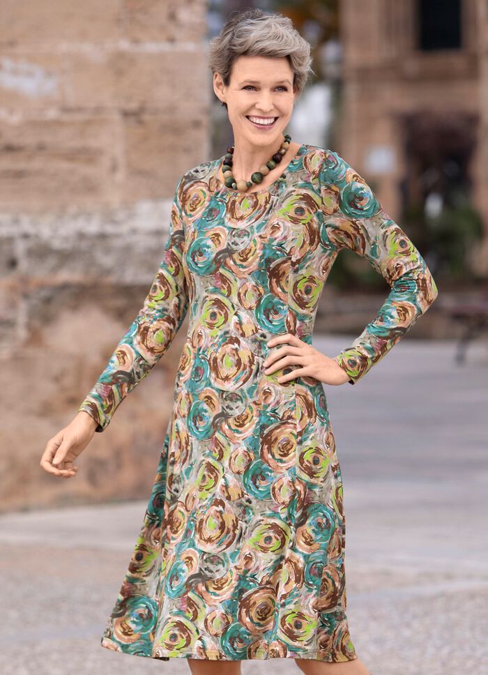 Jurk met een zwierige rok 