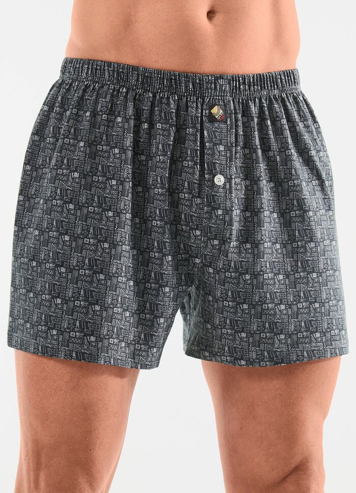 Drie-pack boxershorts met all-over design 