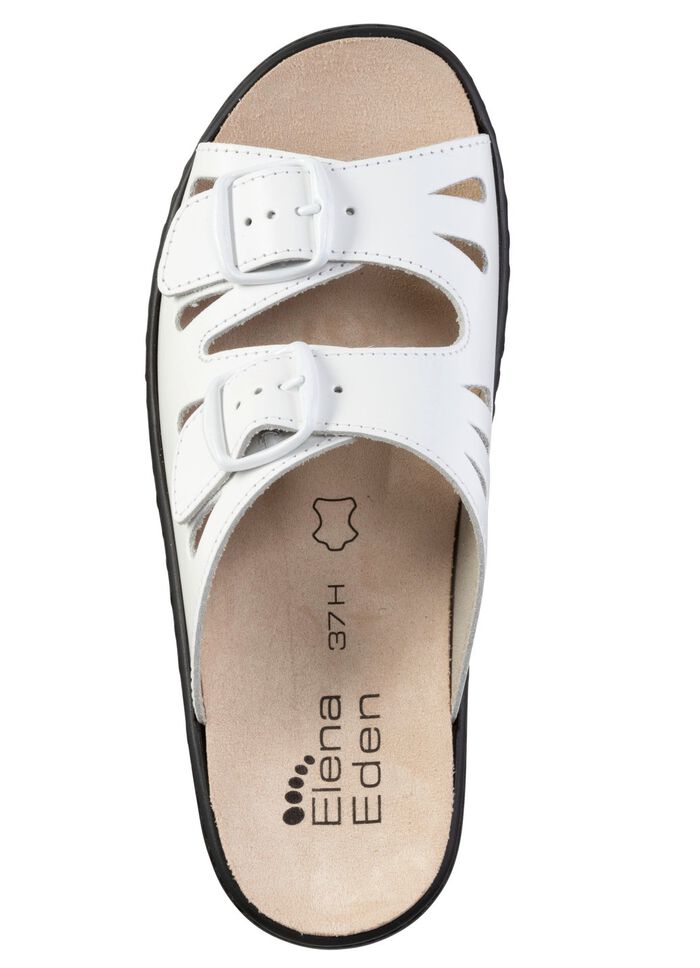 ELENA EDEN muiltjes van nappaleer WIT