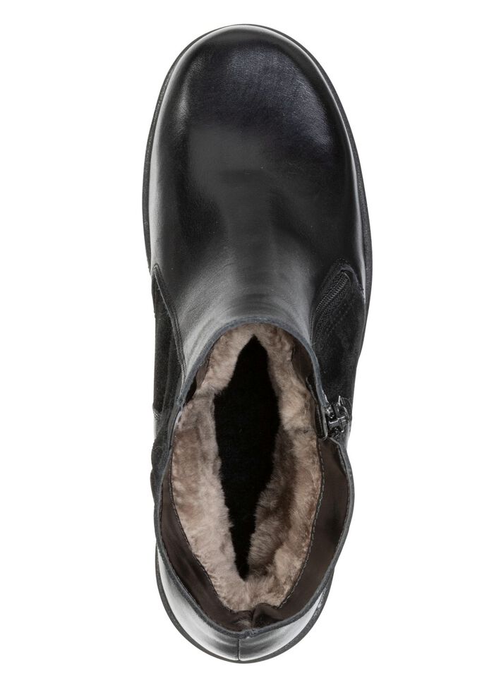 ELENA EDEN, gevoerde dames enkellaarsjes, winterschoenen, breedte H, met lamsvacht 