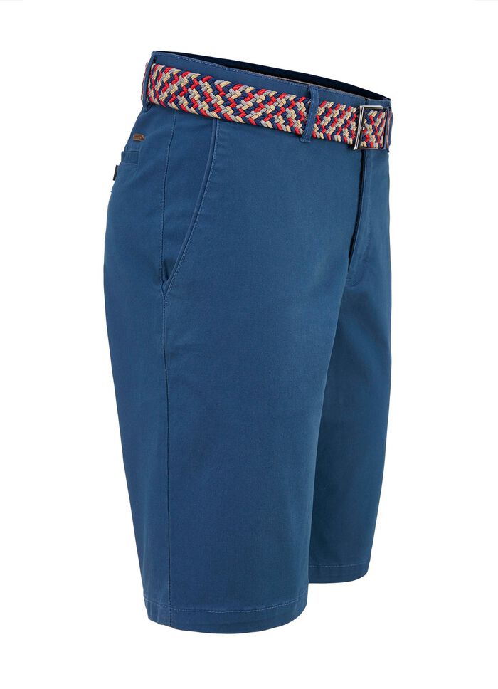 Casual "Redpoint" Bermuda met stoffen riem in 3 kleuren 