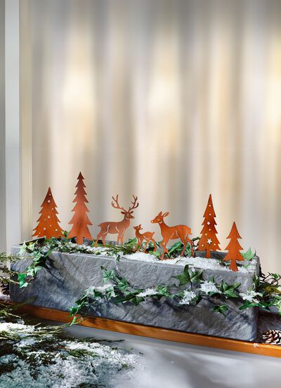 Decoratieve pluggen, 7 stuks, gemaakt van metaal met roestlook 