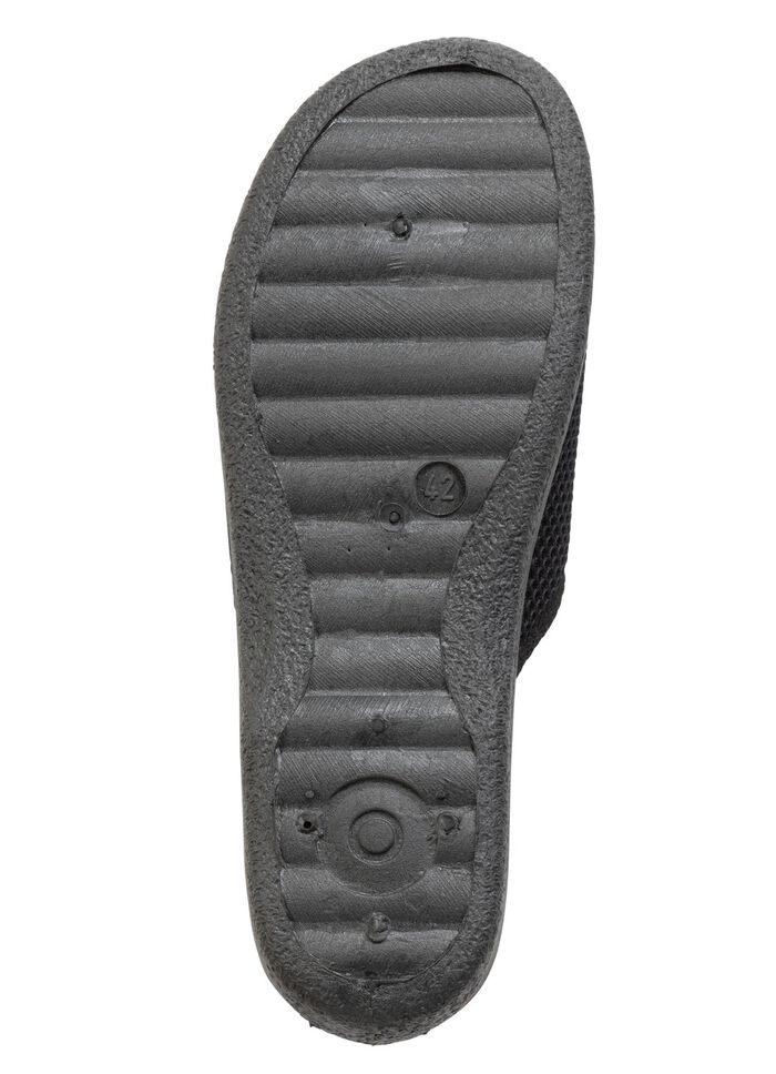 Pantoffels met scheerwolvoering ZWART