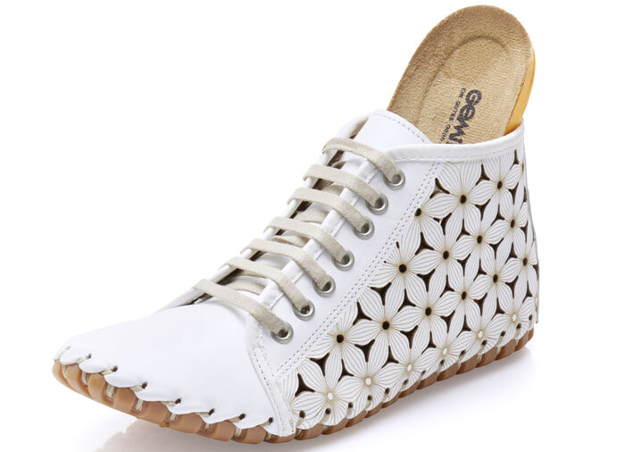 Gemini laarsje met praktische hielritssluiting WIT