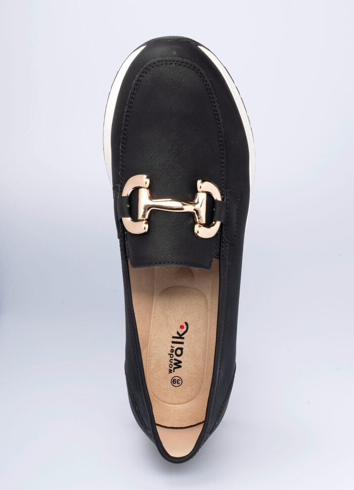 Comfort mocassin in lederlook 