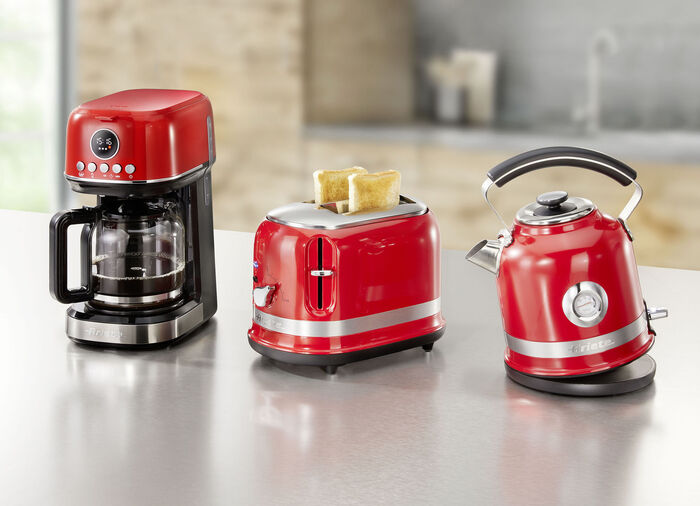 Ariete moderna ontbijtserie in retrodesign ROOD