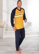 Pyjama, met V-hals en ribboorden 