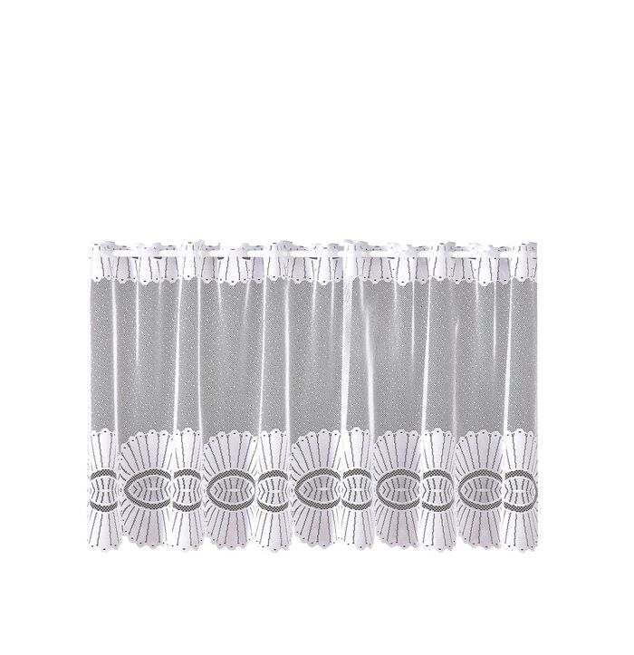 Kort gordijn met doorvoer voor roede 