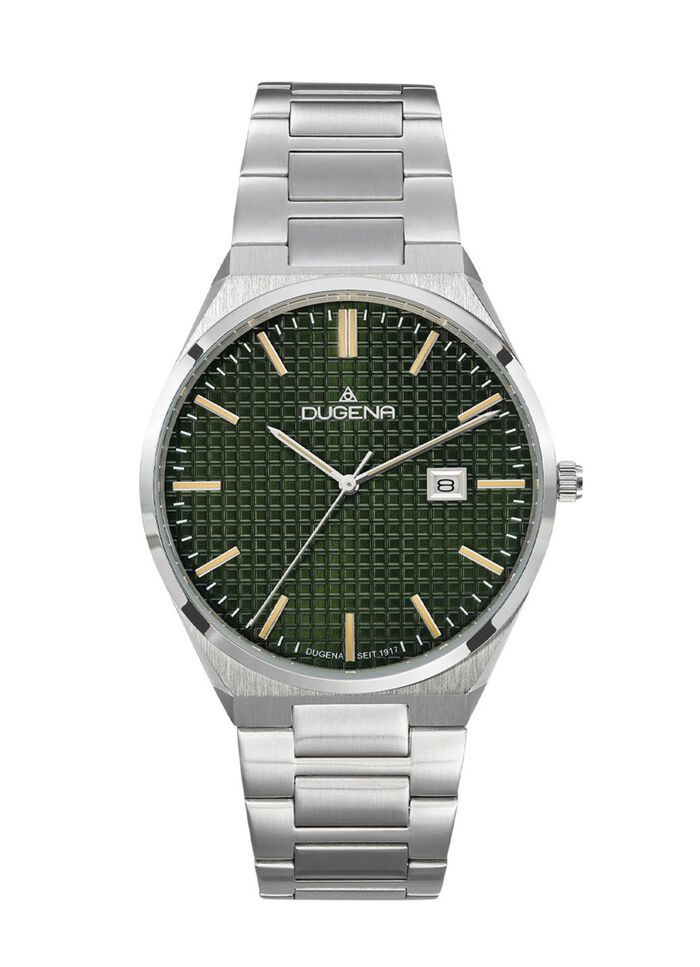 Dugena quartz herenhorloge met roestvrijstalen bandkast 