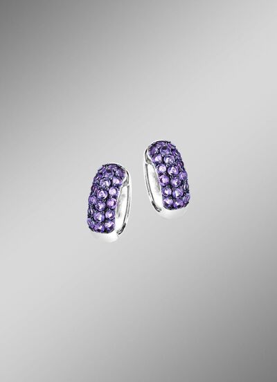 Mooie klapoorbellen met echte amethist 