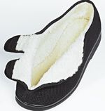 Comfortabele schoenen Gentle Walk met wolvoering ZWART