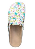 Klassieke damesklompen met anatomisch gevoerd voetbed WEISS-BUNT