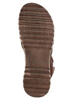 Gemini, lichte damessandalen, breedte G, gemaakt van leer BRAUN