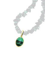 Hanger met echt malachiet 