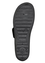 Gevoerde herenpantoffels, met nieuwe wol ZWART