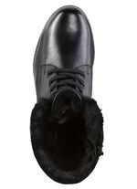 ELENA EDEN enkellaarzen met veters en omslagkraag van lamsleer 