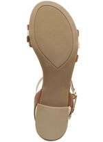 Caprice sandaal van gedeeltelijk gemetalliseerd nappaleer COGNAC-GOUD