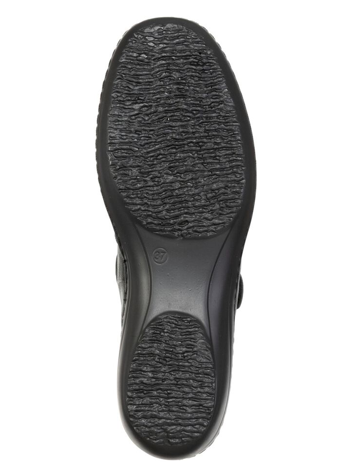 ELENA EDEN, comfortabele damesschoenen met gesp, breedte H, met uitneembaar voetbed ZWART