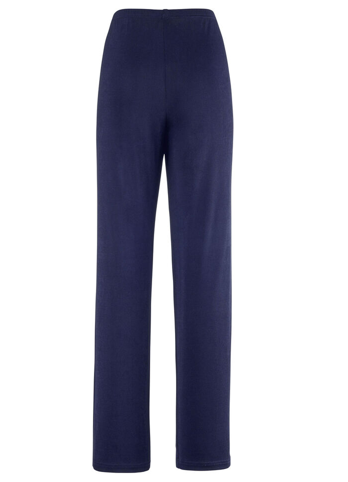 Broek met een nobele glans NACHTBLAUW