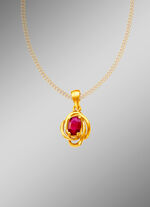 Kettinghanger met echte robijn 