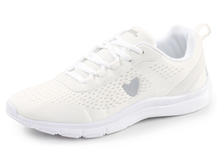 LAURA KENT, zomerse damessneakers, met uitneembaar voetbed WIT