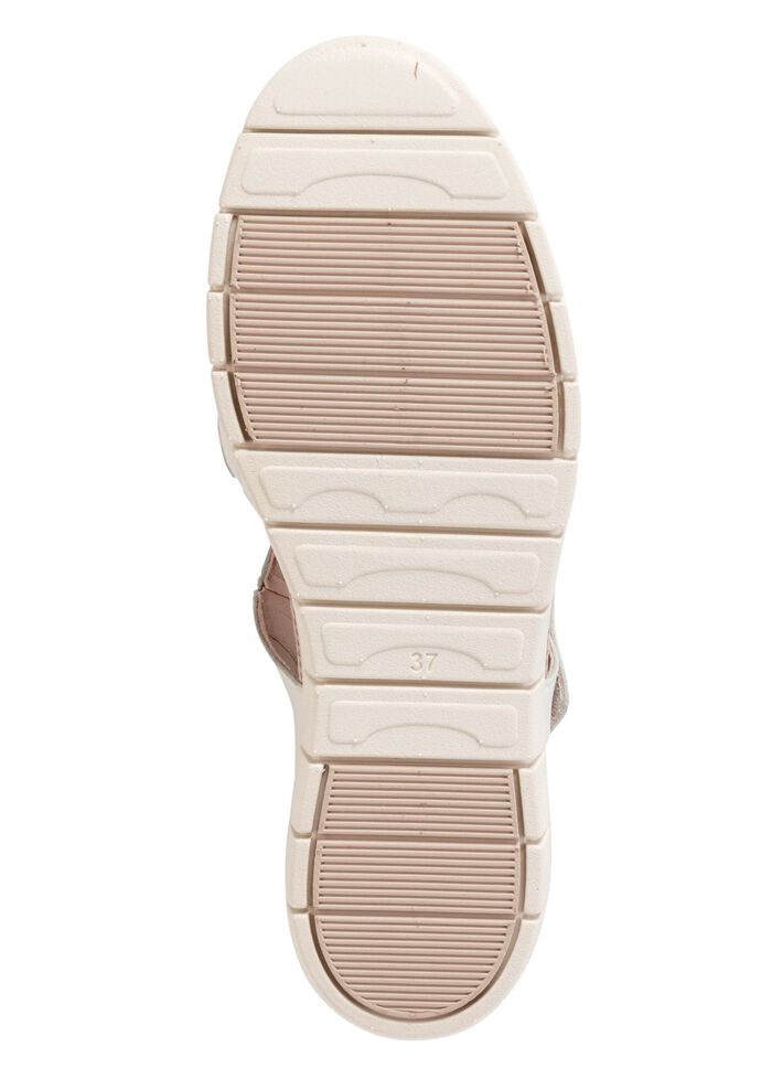 ELENA EDEN, zomerse damespantoffels, breedte H, met uitneembaar voetbed ECRU-BEIGE