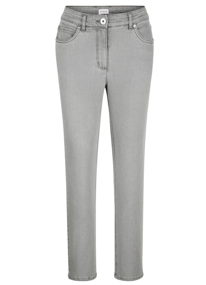 Enkellange jeans in 5-pocket-model 