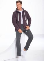 Sweatjack met capuchon in 2 kleuren 