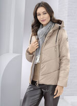 Jas met vaste capuchon GOUDBEIGE