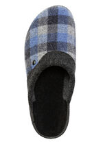 Slippers gemaakt van geruit textielmateriaal BLAUW-GRIJS