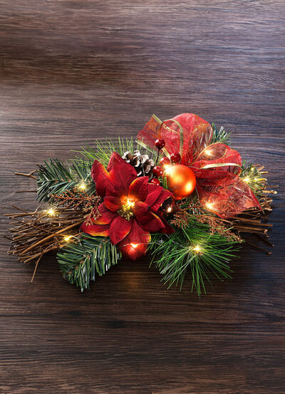 Verlichte tafelopstelling, werkt op batterijen 