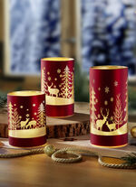 Lantaarn, set van 3, gemaakt van glas 