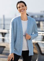 Vest gemaakt van zeer pluizig garen 