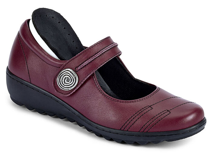 Gemini pantoffels gemaakt van rundnappaleer BORDEAUX