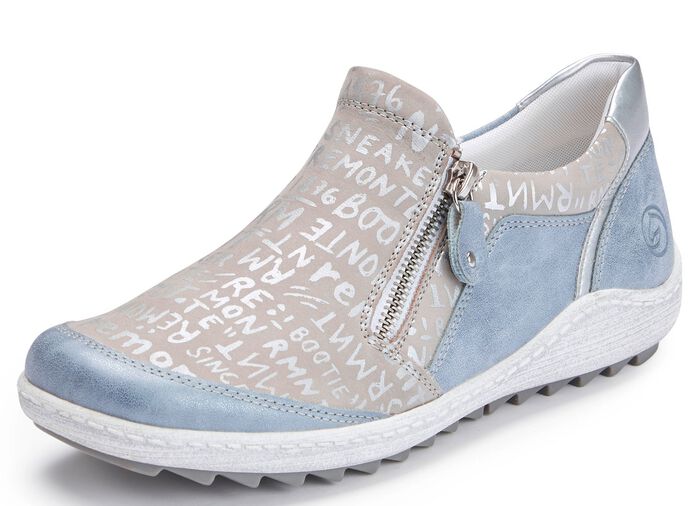 Remonte pantoffels met uitneembare binnenzool BLAUW ZILVERGRIJS