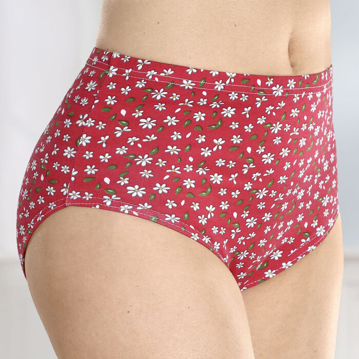 Set van vier slipjes met bloemenprint 