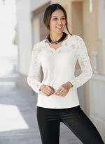 Shirttuniek met katoen ECRU