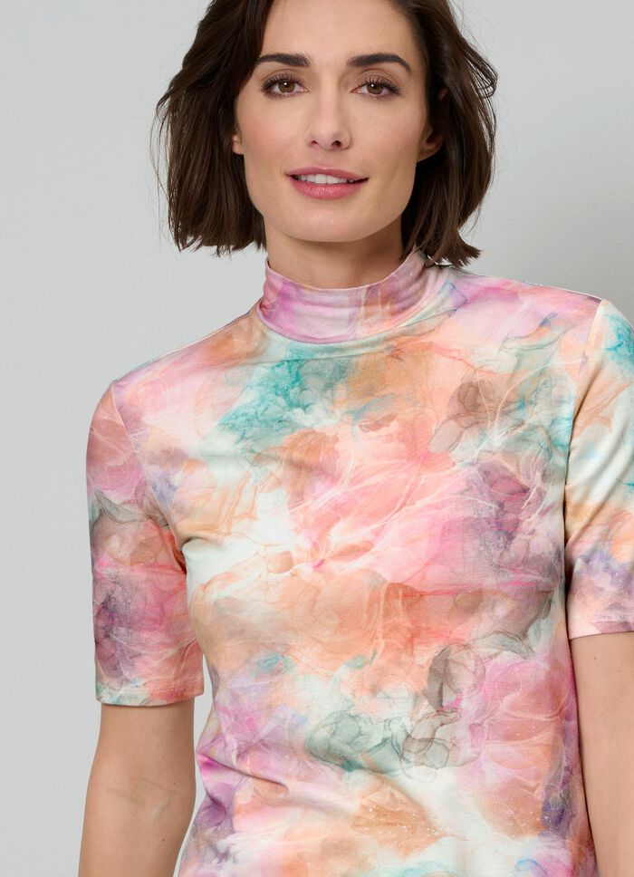 Overhemd met modieuze opstaande kraag 