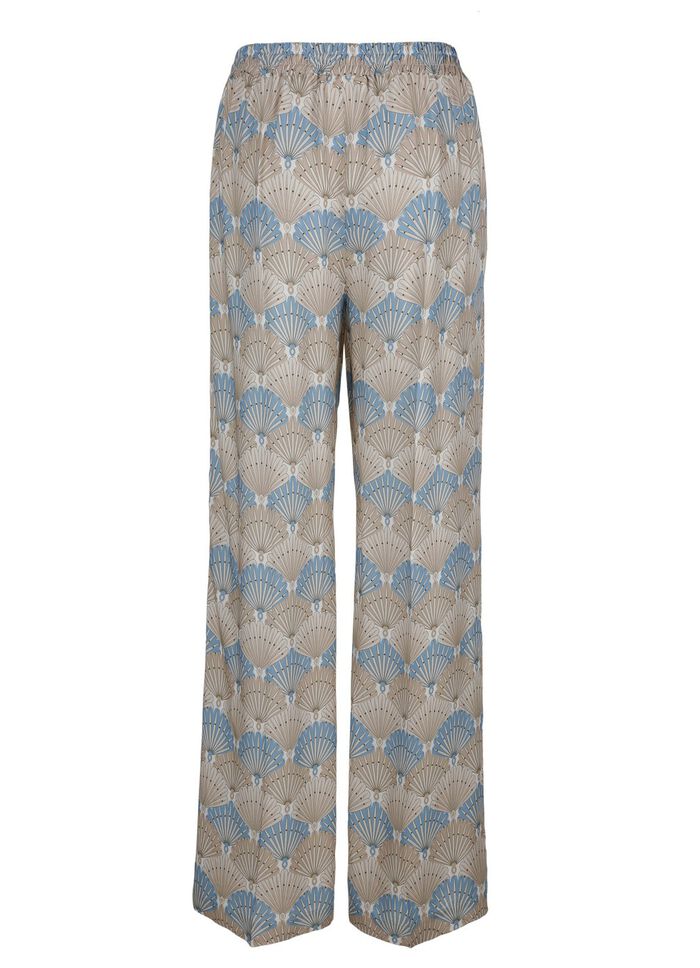 Broek met harmonieuze kleurenprint 